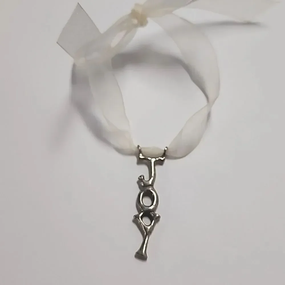 Joy Holiday Charm Ornament Pendant Christmas